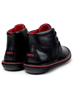 Leren enkelboots zwart