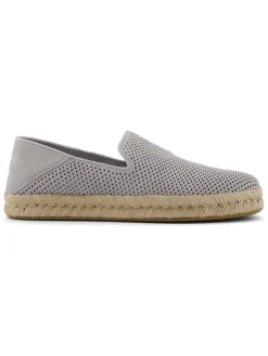 Leren espadrilles grijs