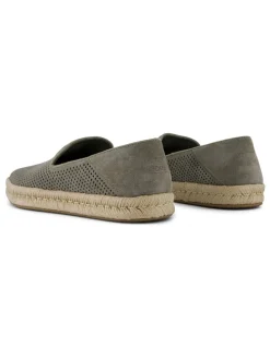 Leren espadrilles grijs