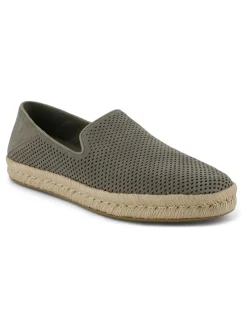 Leren espadrilles grijs