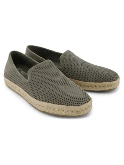 Leren espadrilles grijs
