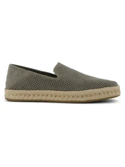 Leren espadrilles grijs