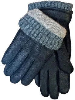 Leren handschoenen zwart