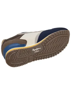 Leren hardloopschoenen grijs