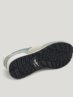 Leren hardloopschoenen groen