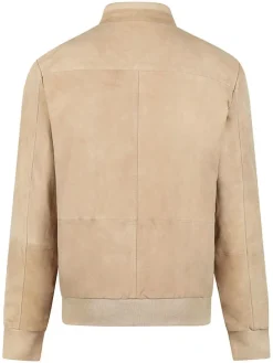 Leren jas beige