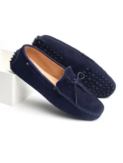 Leren mocassins "Andy" donkerblauw