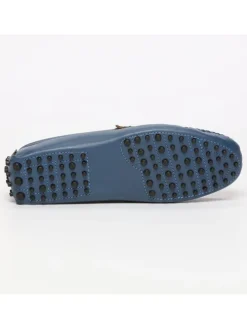 Leren mocassins blauw
