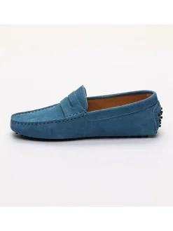 Leren mocassins "Cole" blauw