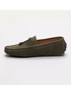 Leren mocassins 