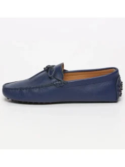 Leren mocassins donkerblauw