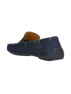 Leren mocassins donkerblauw