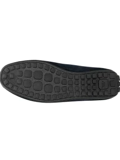 Leren mocassins donkerblauw