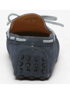 Leren mocassins donkerblauw