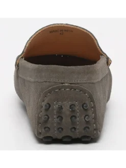 Leren mocassins grijs