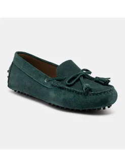 Leren mocassins "January" groen