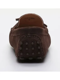 Leren mocassins "Johnny" bruin