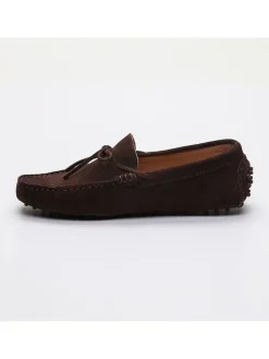 Leren mocassins "Johnny" bruin
