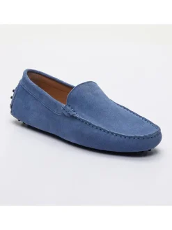 Leren mocassins "Lenny" blauw
