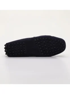 Leren mocassins "Lenny" donkerblauw