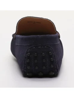 Leren mocassins "Lenny" donkerblauw