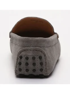 Leren mocassins "Lenny" grijs