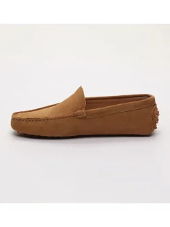 Leren mocassins "Lenny" lichtbruin