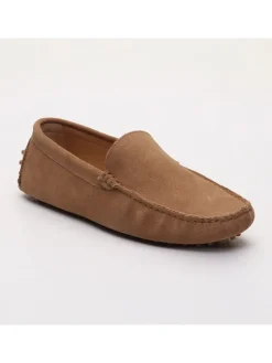 Leren mocassins "Lenny" lichtbruin