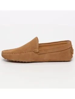 Leren mocassins lichtbruin