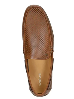 Leren mocassins lichtbruin