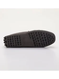 Leren mocassins "Luke" grijs