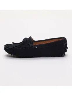 Leren mocassins "Newton" donkerblauw