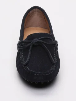 Leren mocassins "Newton" donkerblauw