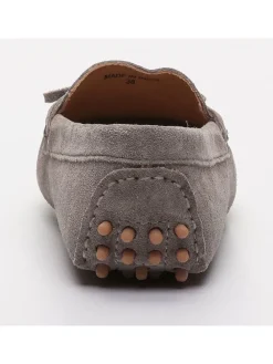 Leren mocassins "Newton" grijs