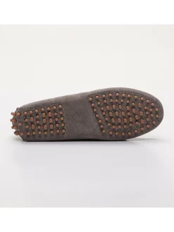 Leren mocassins "Newton" grijs