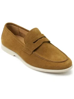 Leren mocassins "Penny" okergeel