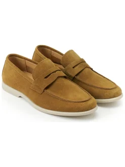 Leren mocassins 