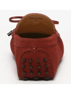 Leren mocassins rood