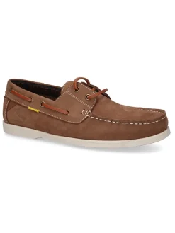 Leren mocassins "Search" lichtbruin