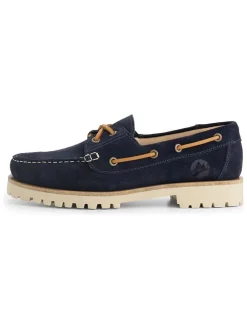 Leren mocassins "Skjern" donkerblauw