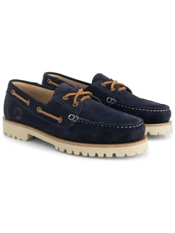 Leren mocassins "Skjern" donkerblauw