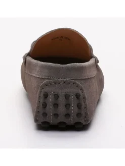 Leren mocassins "Trenton" grijs