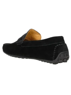 Leren mocassins zwart