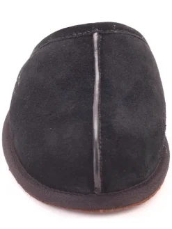 Leren pantoffels "Scuff" zwart