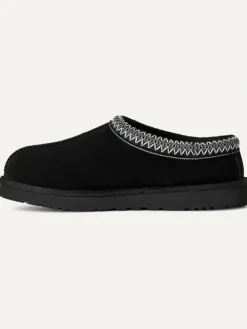 Leren pantoffels "Tasman II" zwart