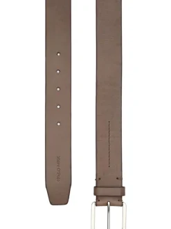Leren riem taupe
