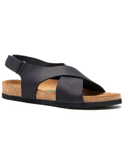 Leren sandalen zwart