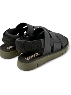 Leren sandalen zwart