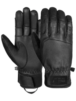 Leren Ski-/snowboardvingerhandschoenen "Cooper" zwart