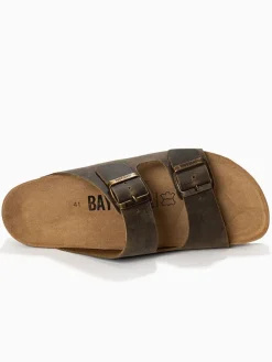 Leren slippers "Atlas" bruin